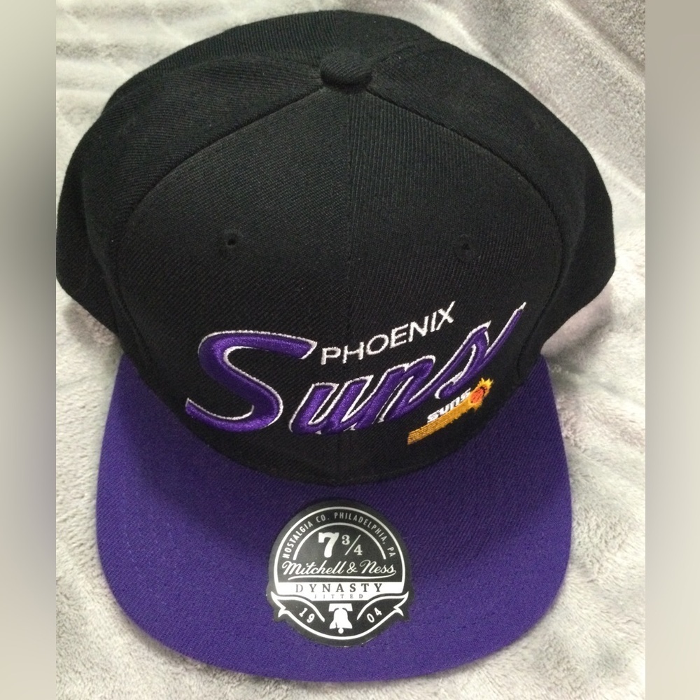 Mitchell & Ness Phoenix Suns Black and Purple Fitted Hat